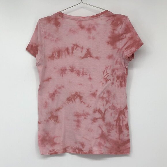 Victoria’s Secret Pink red and pink  tie dye vneck t-shirt - Picture 2 of 12